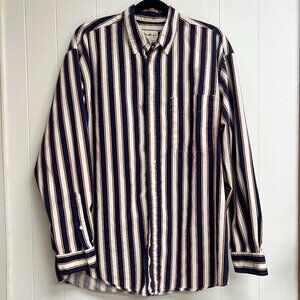 Eddie Bauer Regular Men's Long Sleeve Button Down Striped Size Medium